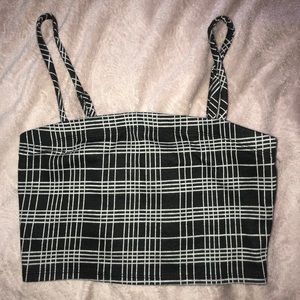 Black/White Cropped Tank